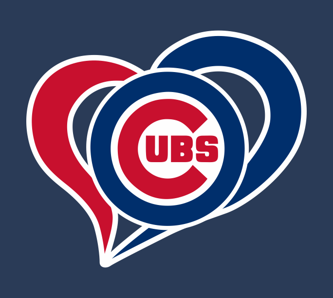 Chicago Cubs Heart Logo vinyl decal